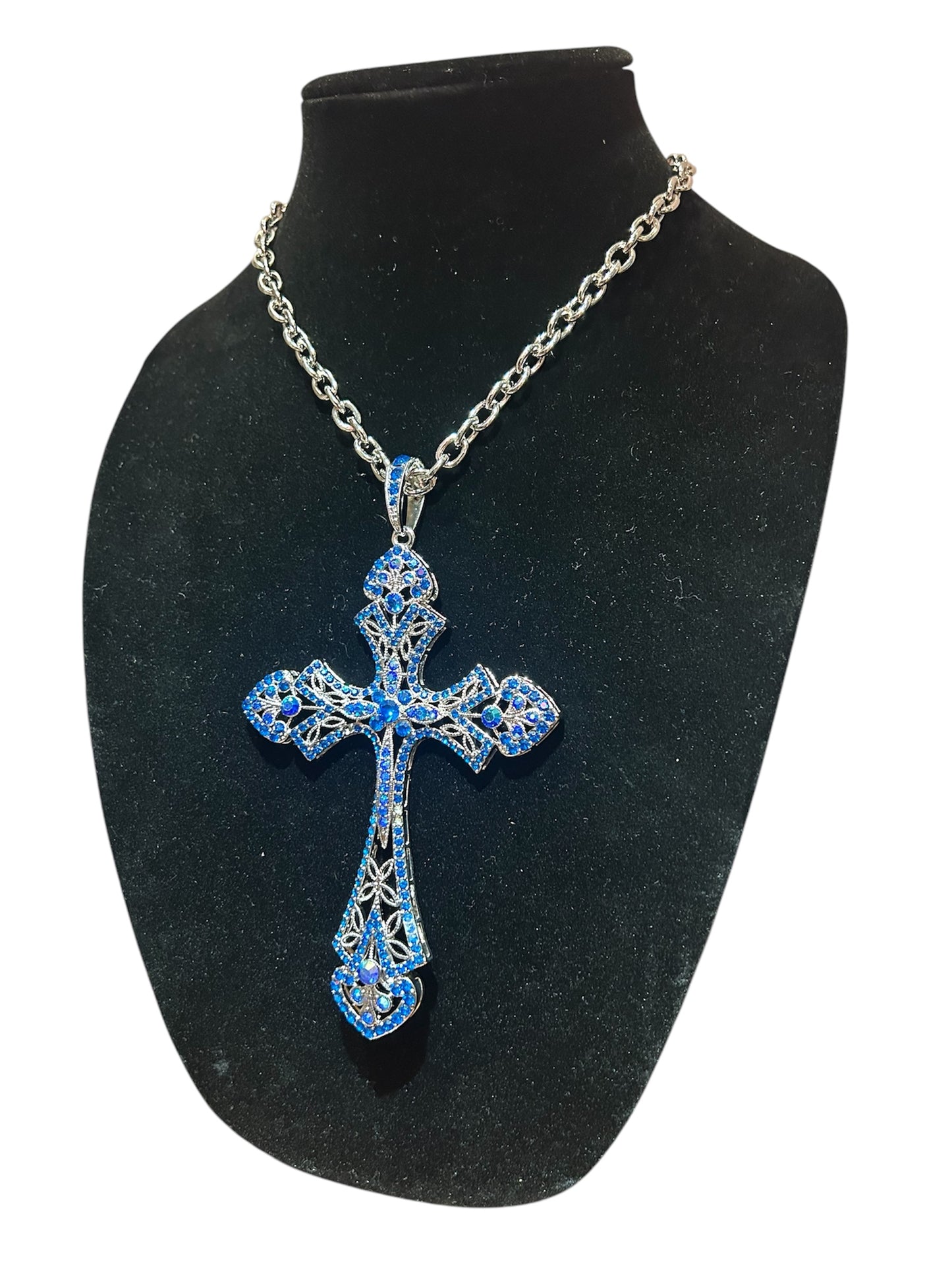 Royal Blue Cross Chain