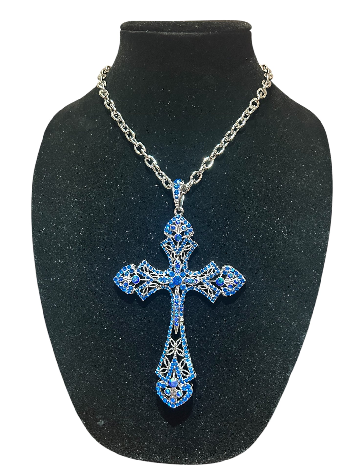 Royal Blue Cross Chain