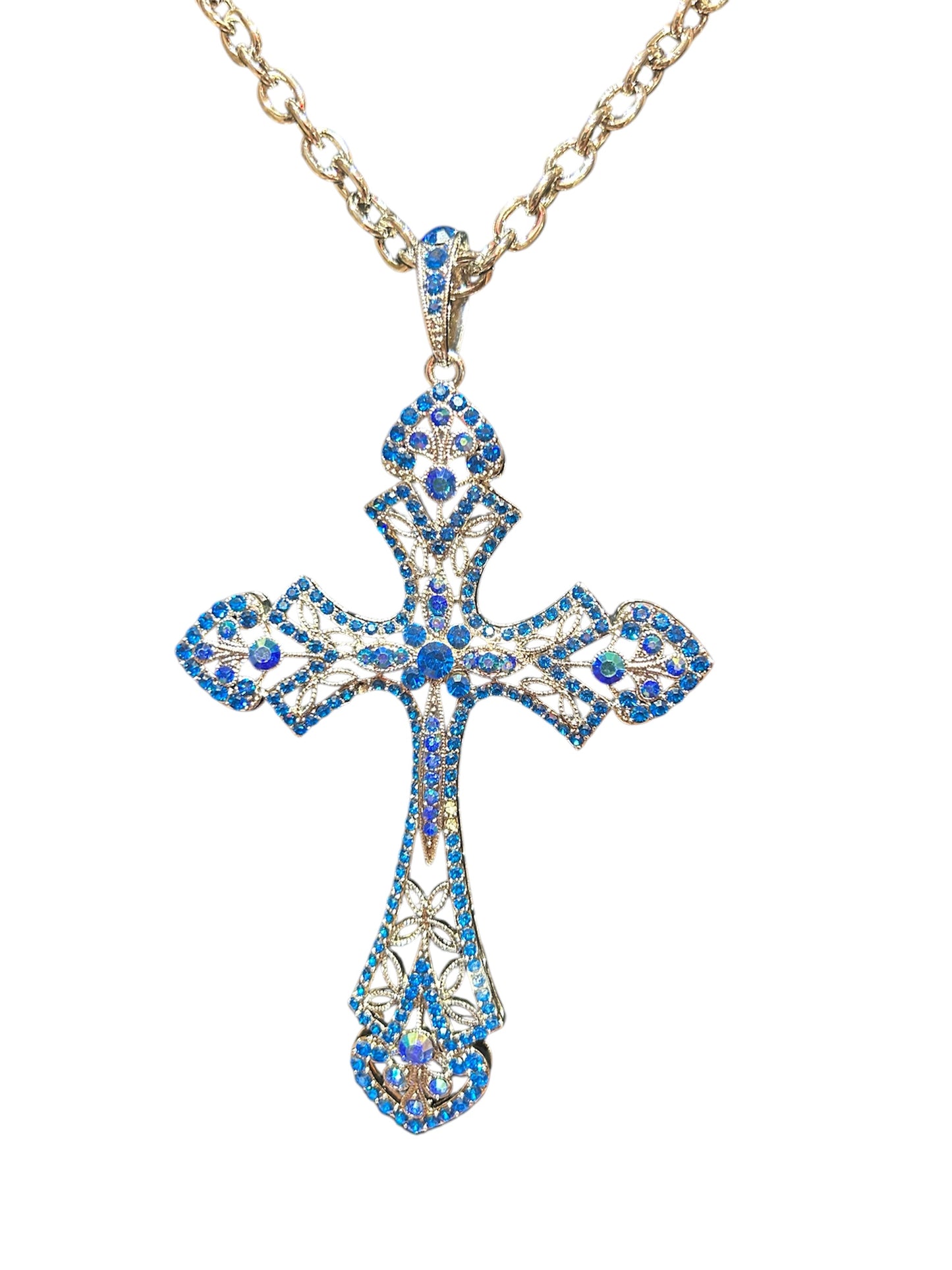 Royal Blue Cross Chain