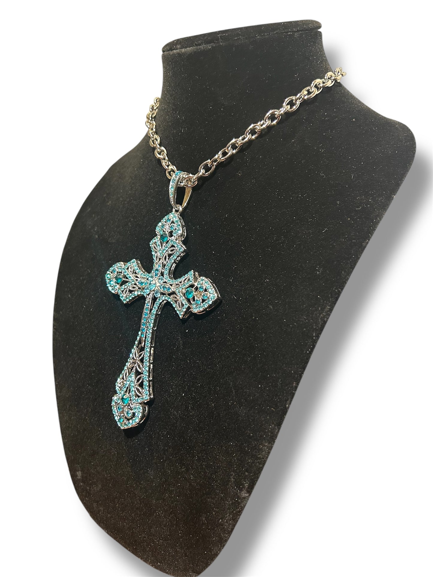 Baby Blue Cross Chain
