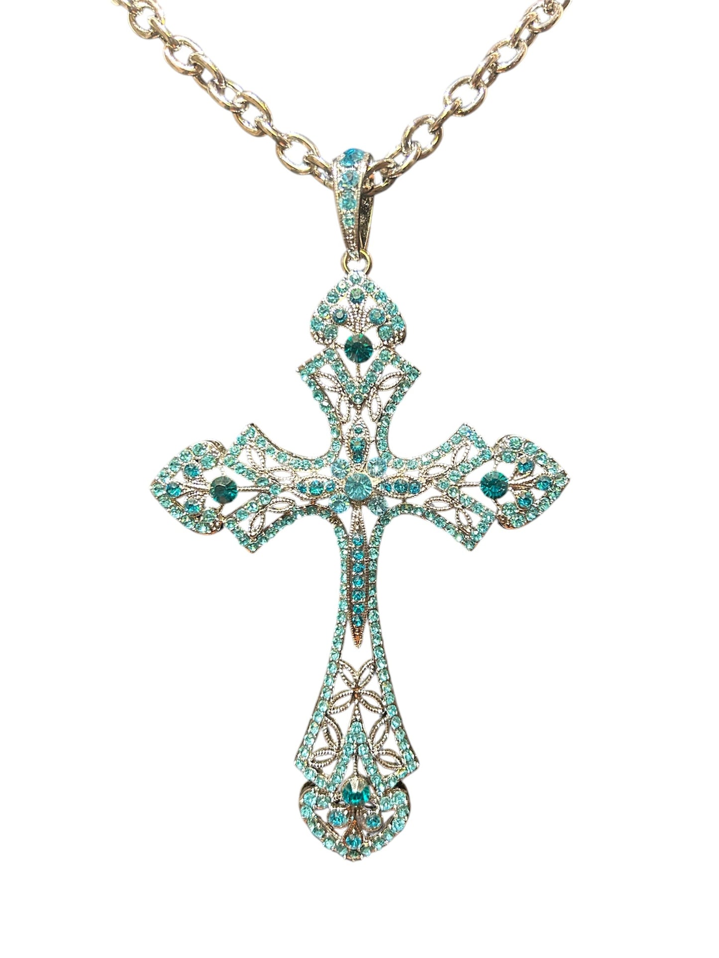 Baby Blue Cross Chain