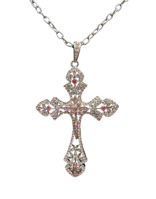 Bubble Pink Cross Chain
