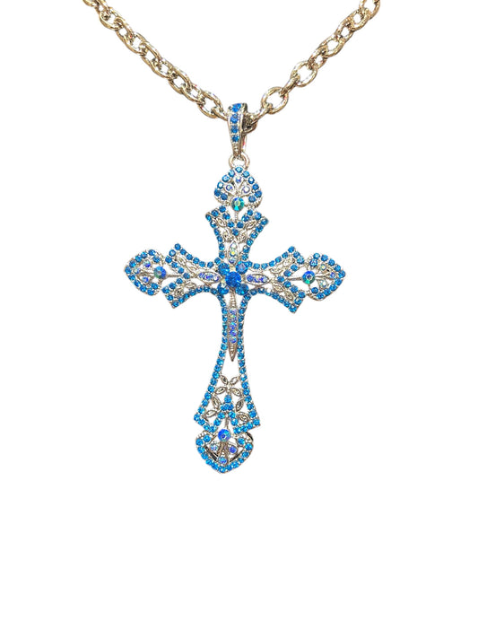 Medium Royal Blue Cross Chain