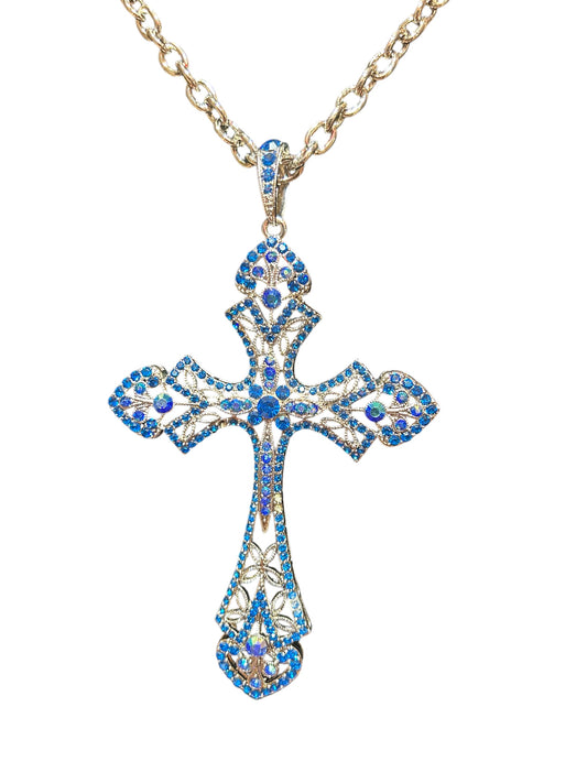 Royal Blue Cross Chain