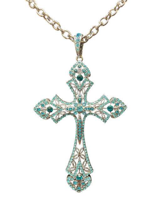 Baby Blue Cross Chain